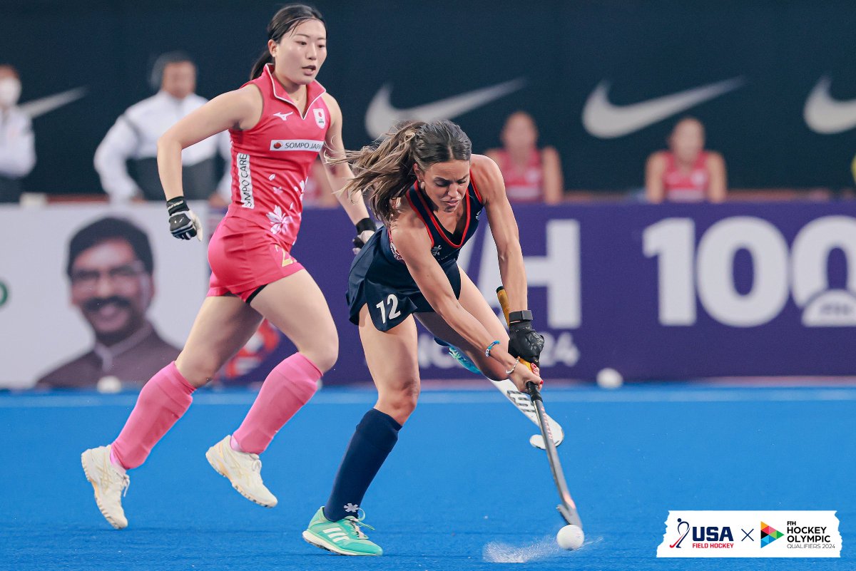 With a spot in the <a href="/Paris2024/">Paris 2024</a> Olympic Games on the line, the USWNT put out an inspiring performance against No. 9 Japan at the <a href="/FIH_Hockey/">International Hockey Federation</a> Olympic Qualifier.

USA scored twice in the fourth to secure a 2-1 win and ticket to the Paris 2024 Olympic Games.

bit.ly/47EZkGa