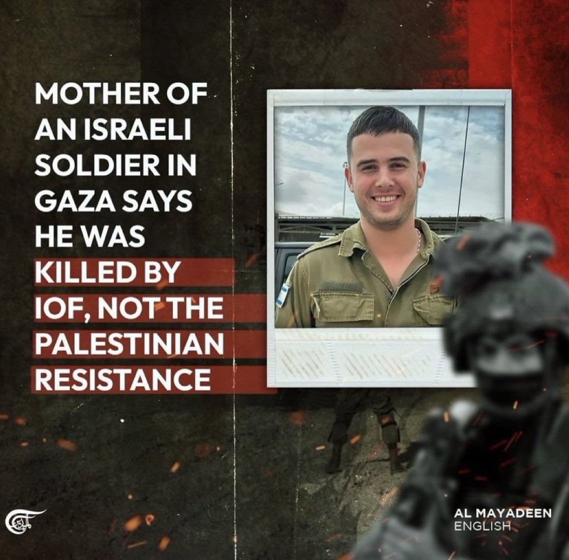 Mother of a dead Israeli soldier comes out and says he was killed by the IOF, not Hamas.🚨🇮🇱