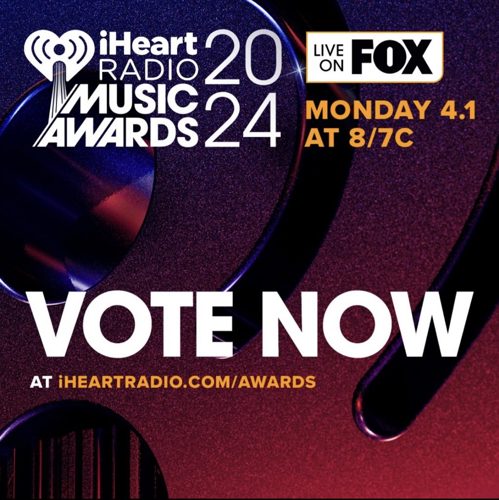 Olivia is nominated at 7 categories for the #iHeartAwards: 

• Song of the Year: “vampire”
• Pop Song of the Year: “vampire”
• Best Lyrics: “vampire”
• Best Music Video: “vampire”
• Pop Artist of the Year
• Artist of the Year
• Best Fan Army

vote here: