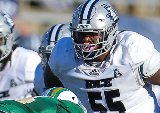 Rice DL De'Braylon Carroll has entered the portal. He started all 13 games with 40 tackles, 6 TFL and 20 hurries.