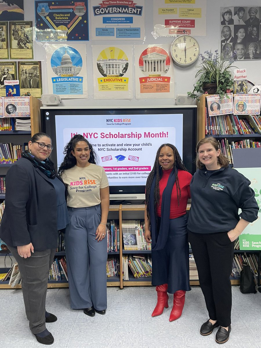 CommunityK2's tweet image. January 11, 2024 @NYCKidsRISE  Save For College and their community scholarship program partnered with CS 10 P.S. 85 The Great Expectations 
Alumnus Abe Fernandez matched funds to the incoming kindergarten class as well as the first and second grade classes.