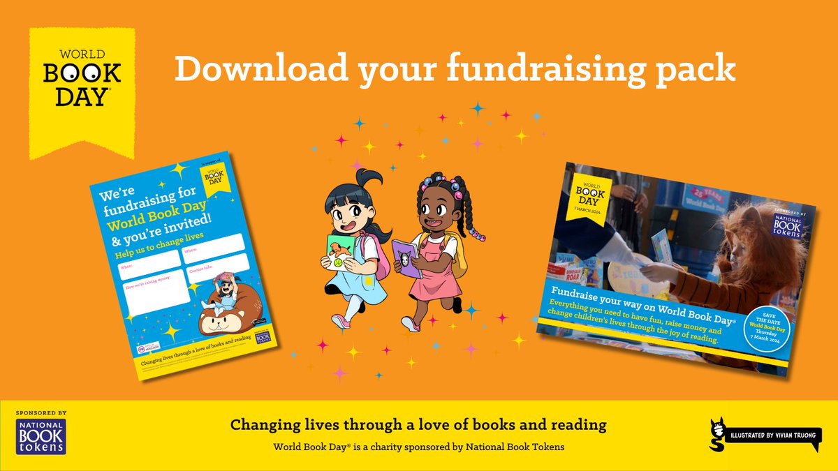 World Book Day is only 7 weeks away!✨ By raising funds for our charity, you can help us change lives through a love of books and reading. Download our fundraising pack full of ideas to get you started: worldbookday.com/fundraising/