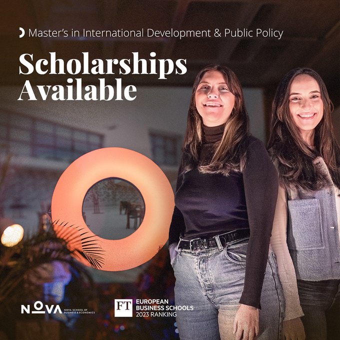 Applications are open for @NovaSBE #Master in #International #Development and #Public #Policy program! Join us to learn how to implement evidence-based policies. Check out multiple funding opportunities to support your graduate studies. 🔗 Apply here bit.ly/3RQgbQz