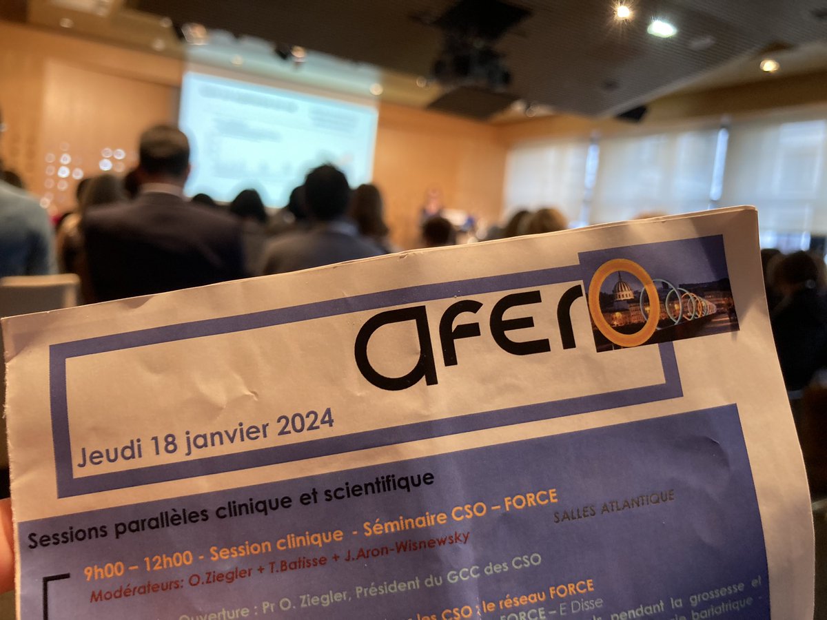 Ravie d’accueillir les 40èmes journées scientifiques de l’AFERO à Nantes avec un succès inégalé ! Bon anniversaire 🎂 et longue vie à cette société savante qui réunit l’excellence scientifique et clinique  de la recherche sur l’obésité <a href="/AFERO_obesite/">AFERO</a>