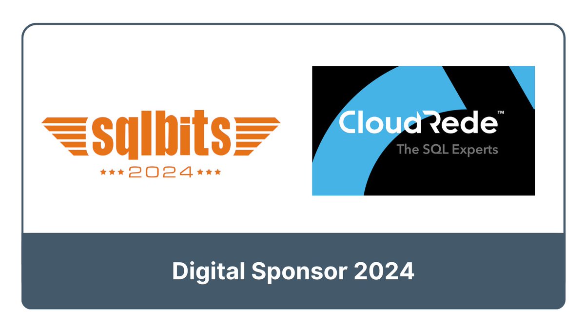 We're thrilled to be sponsoring <a href="/SQLBits/">SQLBits</a> again this year -- always a great opportunity to meet up with old friends and make new ones 😀 Will we see you there? 

#sqlbits2024 #SQLBits #sponsor <a href="/cloudredeltd/">Cloud Rede</a>