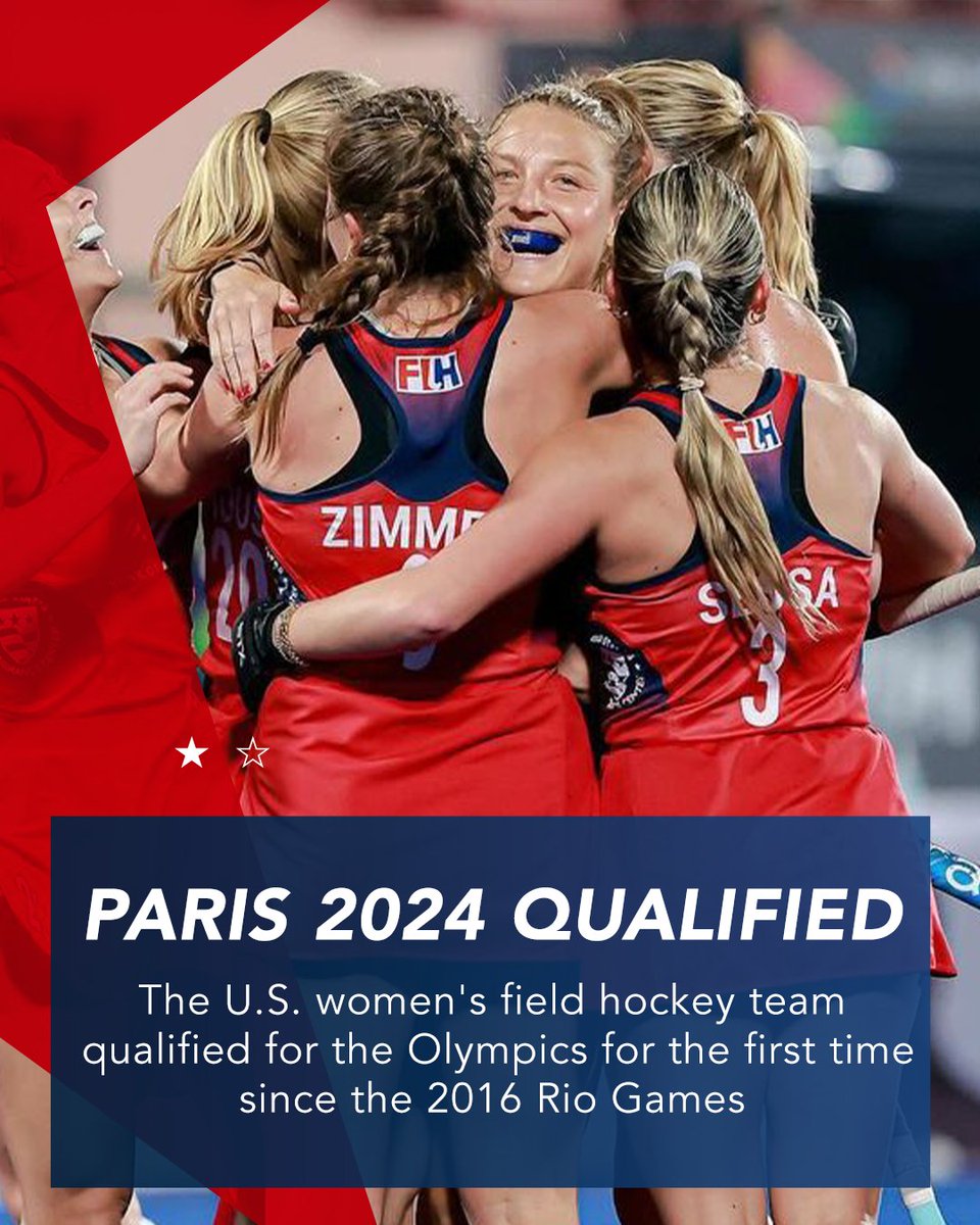 U.S. women's field hockey will go for gold at the #ParisOlympics! (📷 @USAFieldHockey)