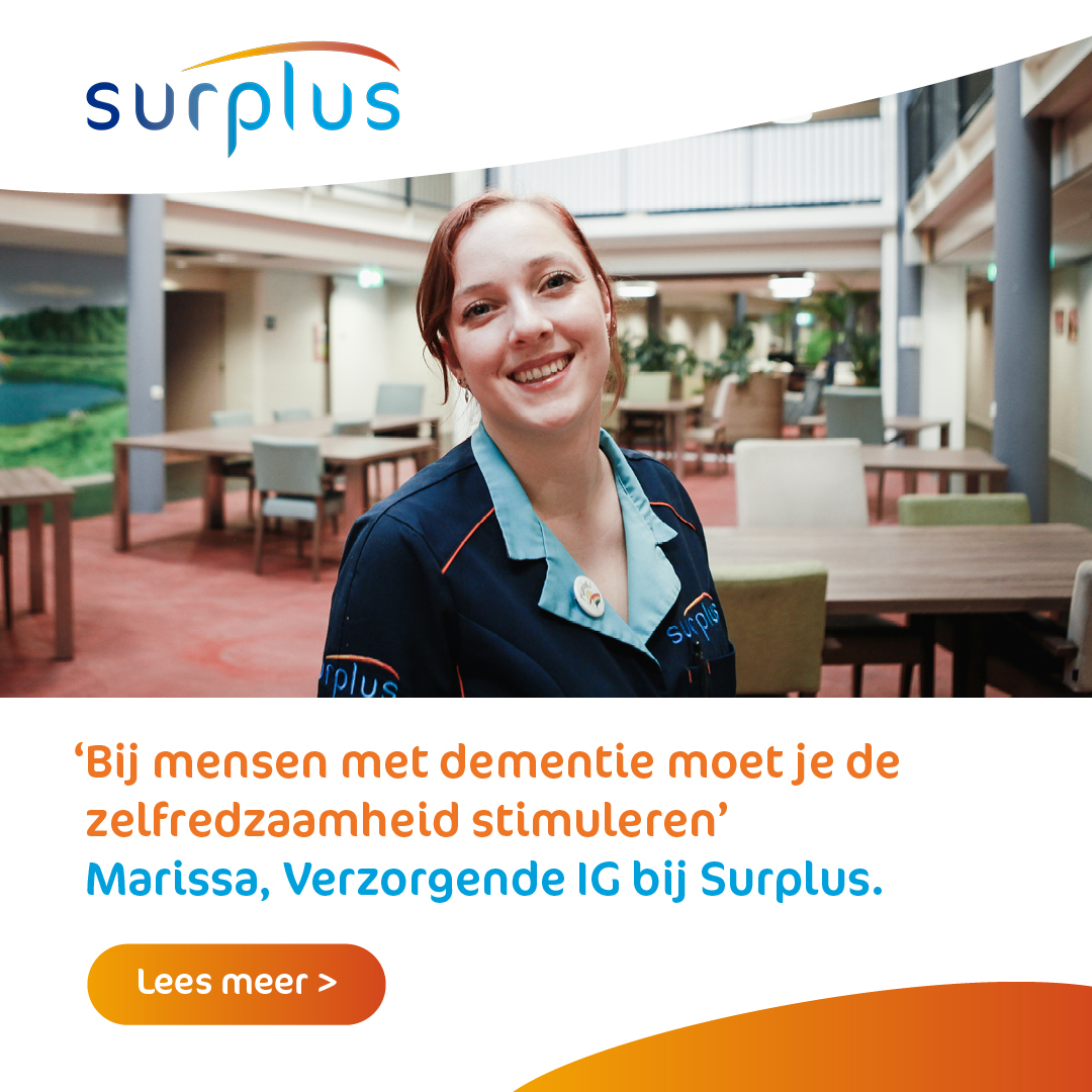 Collega Marissa verruilde haar baan in de horeca voor de zorg. Daar heeft ze geen seconde spijt van: “Het is dankbaar en afwisselend werk. Ik kan het van harte aanbevelen.”
Lees verder 👉werkenbijsurplus.nl/verzorgende-ig…
#werkenindezorg #zorgprofessional #werkenbijsurplus #vacaturevrijdag