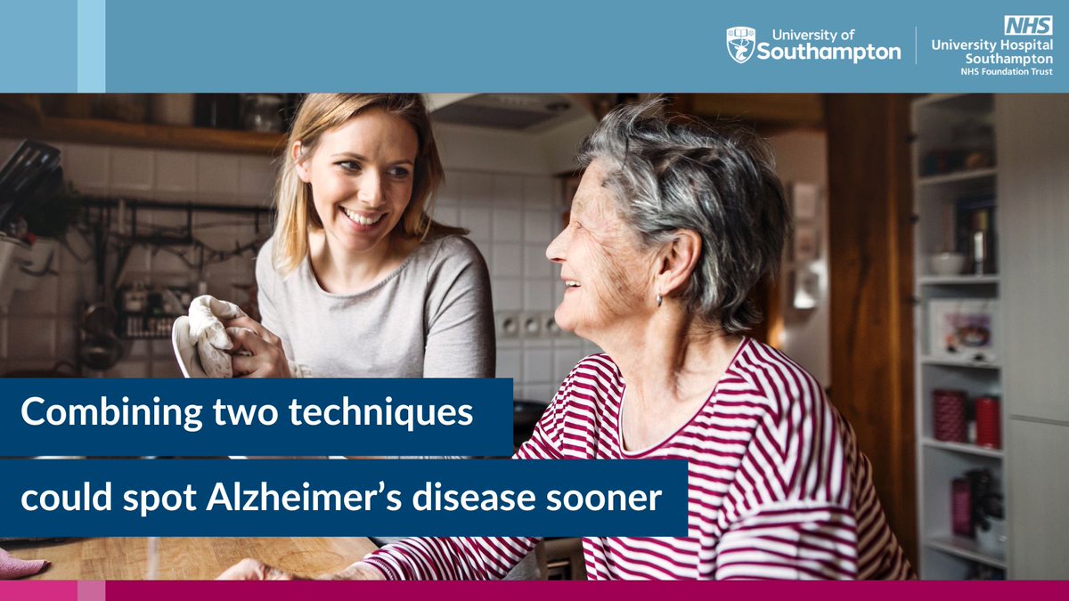 Combining two techniques could spot #Alzheimers disease sooner research.uhs.nhs.uk/news/combining… via @unisouthampton @UHSFT @UHSFTresearch #dementia #health #science