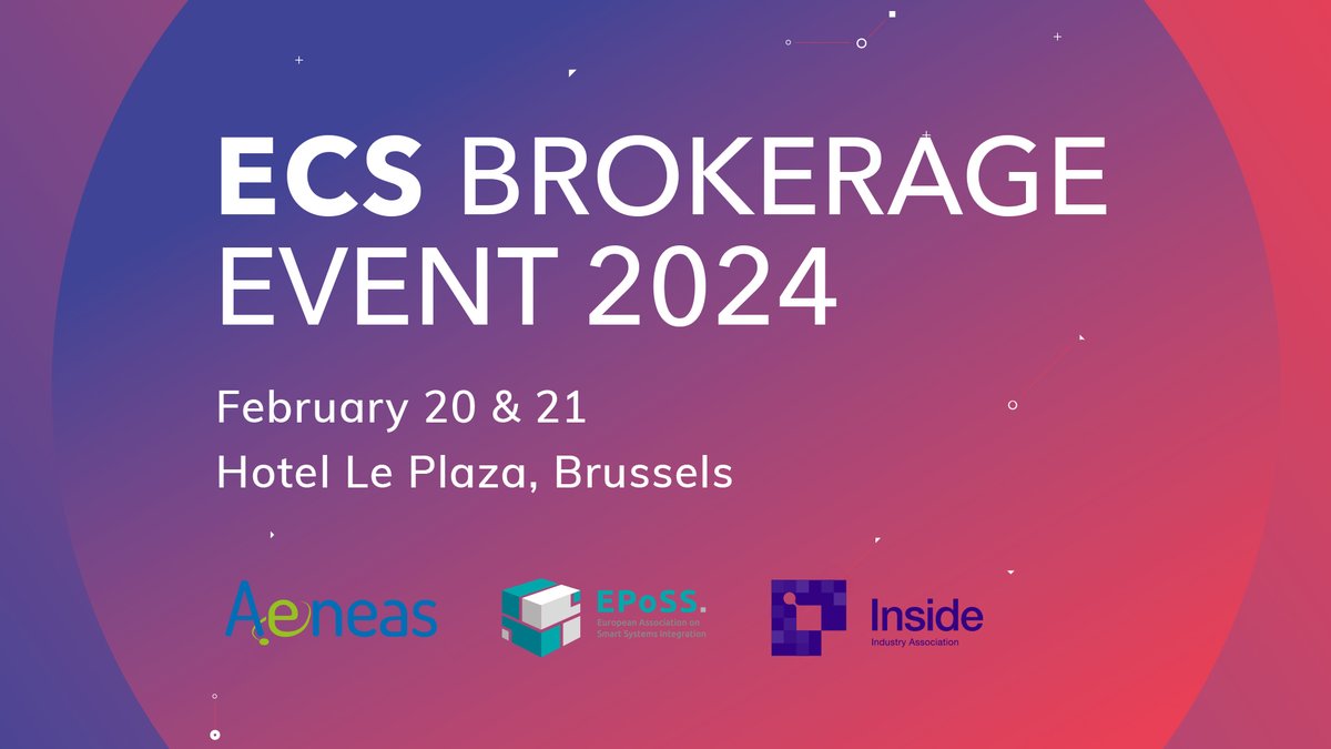 🌟Join us at ECS Brokerage Event 2024 in Brussels on 20-21 Feb! 🌐Showcase your Chips JU project to 400+ industry experts. Apply by 13 Feb for a pitch or poster slot. Register here: ecs-brokerage-event.eu Limited availability! #ECSBrokerage2024 #ChipsJU
