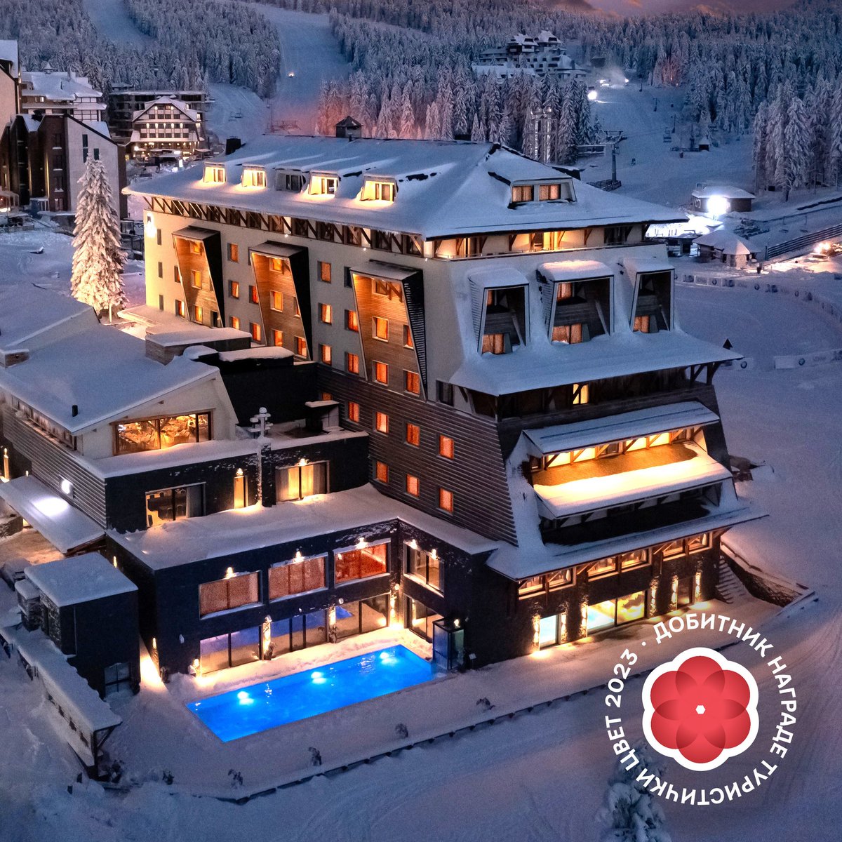 If you're looking for a retreat where you can experience Kopaonik with your entire being, look no further than Gorski Hotel & Spa, an ideal choice for skiers due to its proximity to the ski slopes and this year's winner of the Tourist Flower Award! 
#experienceSerbia