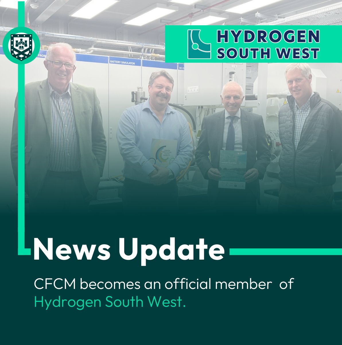 News Update - CFCM has officially joined @hydrogen_sw and are excited to collaborate with its innovative members who share our commitment to a sustainable future.  
#CFCMExeter #CFCM #HSW #HydrogenSouthWest #CleanPropulsion #NetZero #GreenFutures