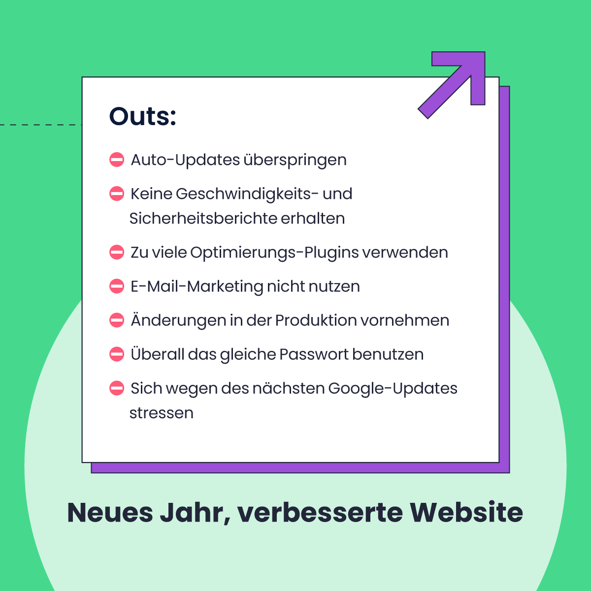 Die ultimative „Ins und Outs“-Liste für Website-Besitzer. Was würden Sie ergänzen? 👇

#SiteGround #insandouts #2024trends #neujahrsvorsätze