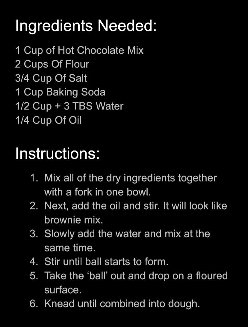 BoazLibrary's tweet image. Since STEAM Day has been canceled today due to the weather, here&apos;s how to make Hot Chocolate Playdough at home!