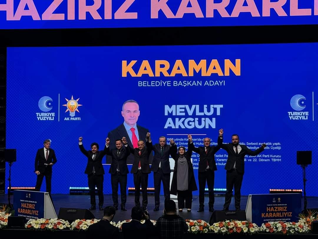 📍ANKARA
Cumhurbaşkanımızın katılımıyla aday tanıtım toplantısı ile Karaman Belediye Başkanı Adayımız Mevlüt Akgün bey ile bir aradayız