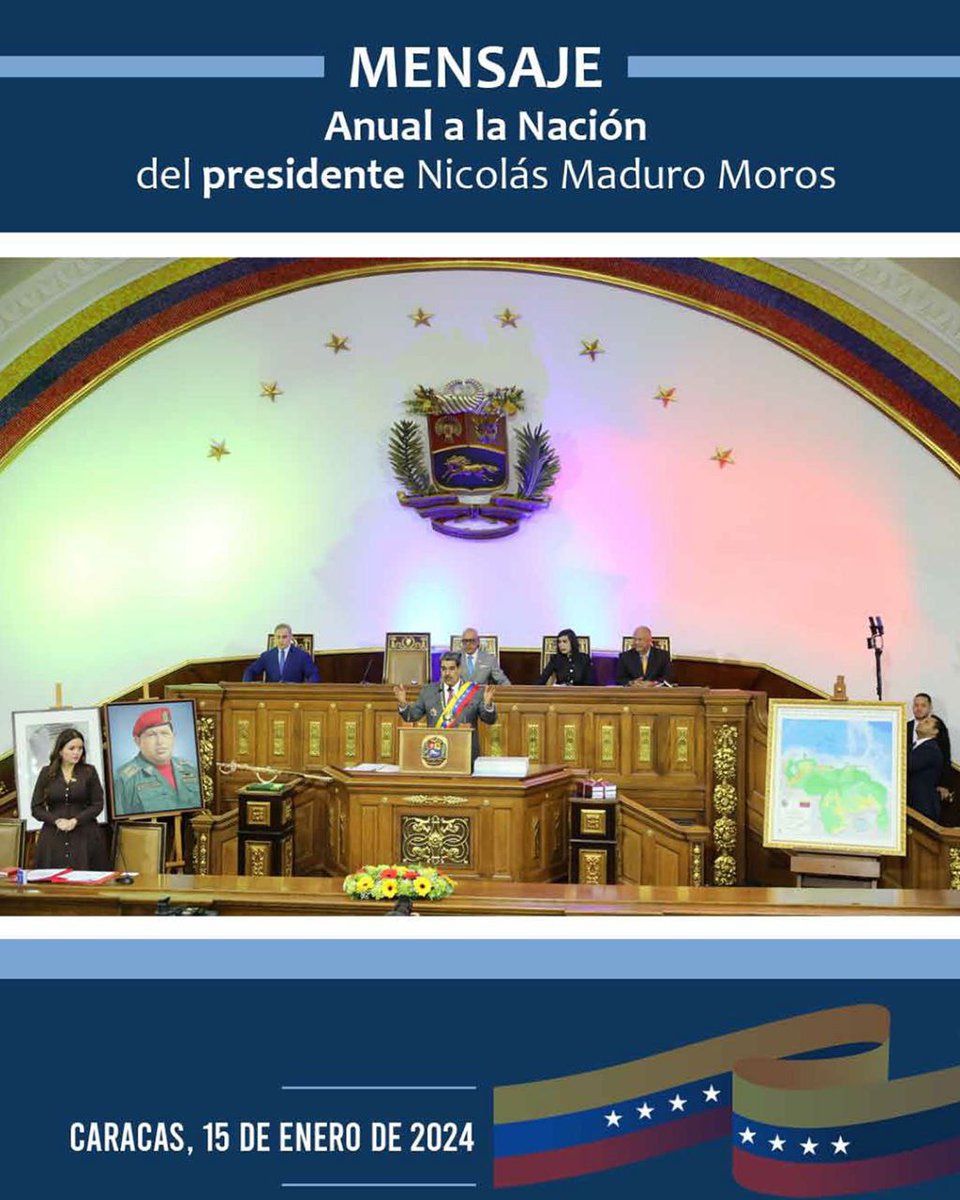 Comparto con todas las venezolanas y los venezolanos el Mensaje Anual al Pueblo, donde realicé un análisis detallado sobre los logros cualitativos y cuantitativos que obtuvimos en el año 2023, con esfuerzo, trabajo, unión y en Paz. Les invito a descargar, leer y compartir a