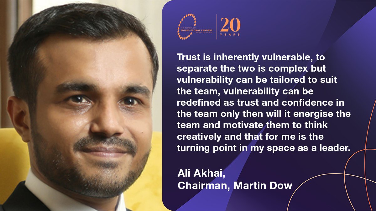 Building trust in a world where it is becoming difficult to establish facts from fiction is as gradual as it is challenging. Learn more about how #YGLs leverage vulnerability to cultivate trust: ow.ly/4w7250QqCV3 #WEF24 #YGL24