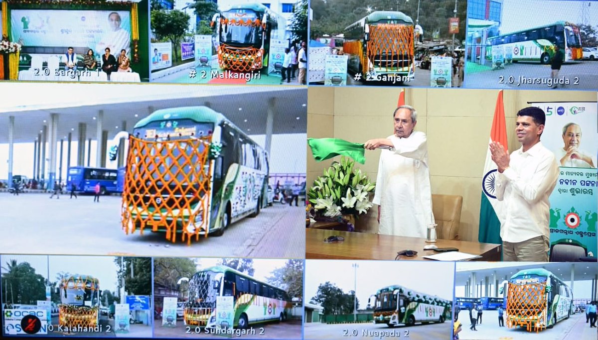 IPR_Odisha's tweet photo. ମାନ୍ୟବର ମୁଖ୍ୟମନ୍ତ୍ରୀ ଶ୍ରୀ ନବୀନ ପଟ୍ଟନାୟକ ଆଜି ରାଜ୍ୟରେ ଶ୍ରୀଜଗନ୍ନାଥ ଏକ୍ସପ୍ରେସ ବସ୍ ସେବାର ଶୁଭାରମ୍ଭ କରିଛନ୍ତି। ଏହି ବସ୍ ଗୁଡି�� ଜିଲ୍ଲା ସଦରମହକୁମାରୁ ଭୁବନେଶ୍ୱର ଦେଇ ଶ୍ରୀକ୍ଷେତ୍ର ପୁରୀକୁ ଚାଲିବ। ଏହି ଅବସରରେ ମୁଖ୍ୟମନ୍ତ୍ରୀ କହିଛନ୍ତି ଯେ ମା’ମାନଙ୍କ ପାଇଁ ଶ୍ରୀଜଗନ୍ନାଥ ଏକ୍ସପ୍ରେସ ବସ୍‌ରେ ଟିକେଟର ମୂଲ୍ୟ ମାତ୍ର ୫୦ ପ୍ରତିଶତ ରହିବ।

ରାଜ୍ୟର ୩୦ଟି ଜିଲ୍ଲାରୁ ୮୦ଟି ସୁପର ପ୍ରିମିୟମ ଶ୍ରୀଜଗନ୍ନାଥ ଏକ୍ସପ୍ରେସ୍‌ ବସ୍‌ ଏହି ଯୋଜନାରେ ଚଳାଚଳ କରିବ। ଆଜି ପ୍ରଥମ ପର୍ଯ୍ୟାୟରେ ୧୨ ଜିଲ୍ଲାରୁ ଏହି ସେବା ଆରମ୍ଭ ହେଲା। ଏହି ଜିଲ୍ଲା ଗୁଡିକ ହେଲା: ବଲାଙ୍ଗିର, ବରଗଡ, ଗଞ୍ଜାମ, ଝାରସୁଗୁଡା, କୋରାପୁଟ, କଳାହାଣ୍ଡି, ମାଲକାନଗିରି, ନବରଙ୍ଗପୁର, ନୂଆପଡା, ରାୟଗଡା, ସମ୍ବଲପୁର ଓ ସୁନ୍ଦରଗଡ।

ମୁଖ୍ୟମନ୍ତ୍ରୀ କହିଥିଲେ ଯେ ରାଜ୍ୟବାସୀଙ୍କୁ ପୁରୀଧାମ ଆସି ମହାପ୍ରଭୁଙ୍କ ଦିବ୍ୟ ଦର୍ଶନ ଲାଭ କରିବା ପାଇଁ ଆମର ଏହି ଶ୍ରୀଜଗନ୍ନାଥ ଏକ୍ସପ୍ରେସ ବସ୍‌ସେବା ଆରମ୍ଭ ହୋଇଛି। ଆପଣମାନେ ସମସ୍ତେ ଏହାର ସୁଯୋଗ ନିଅନ୍ତୁ ଓ ମହାପ୍ରଭୁଙ୍କ ଆଶୀର୍ବାଦ ଲାଭ କରନ୍ତୁ। 
#NaveenOdisha #LaxmiBus