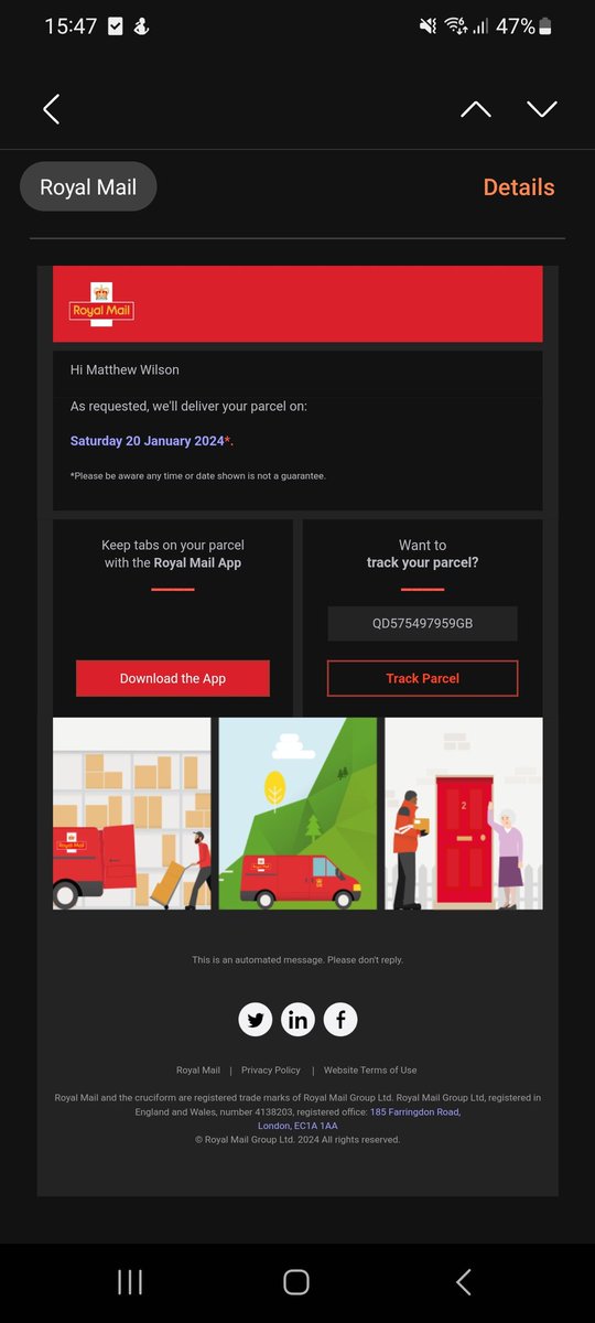 MattWils1987's tweet photo. @RoyalMailHelp what is the absolute point is you offering a delivery date to just deliver it 3 days early and dump my parcel in a bin !!! Fuming. https://t.co/KfEBvbgcxV