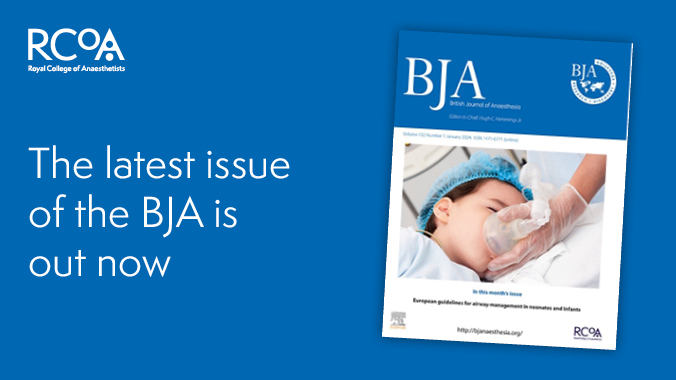 The latest issue of the British Journal of Anaesthesia has been published online. Members are entitled to full online access to the journal’s articles. Access via the @BJAJournals website or via myrcoa.rcoa.ac.uk which includes a flipbook feature. ow.ly/biS450Qs9Ze