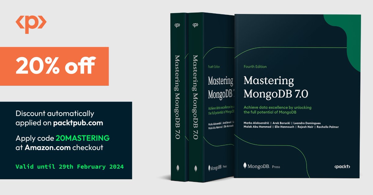 The NEW Mastering MongoDB 7.0 book has arrived! Packed with hands-on exercises, expert insights, and key features, it's your go-to guide to tackle real challenges and optimize deployments. 

Order your copy today → mongodb.com/developer/book…