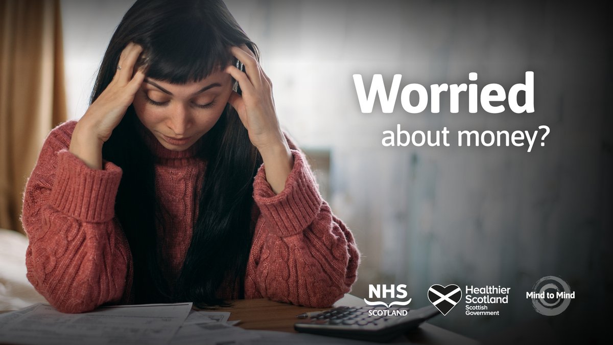 If money is making you stressed, Mind to Mind is a place you can get tips on how to look after your mental wellbeing. Look after your head at nhsinform.scot/mindtomind