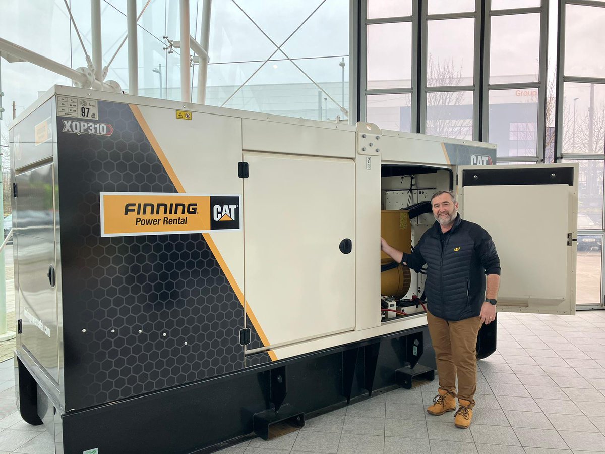FinningNews's tweet photo. #FacesOfFinning Say Hello to Paul Long, Sales Engineer in Ireland for #FinningPowerRental stood with our new stage V Cat® XQP310. Paul joined the #FinningFamily in 2022 with over 16 years of experience in the industry 👏
#rentalpower #stagev #generator https://t.co/Nnx6GhRs51