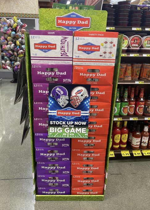 Stores are ready for football.  Big weekend ahead.  @happydad 🔥🔥. https://t.co/8aISOOMoMX