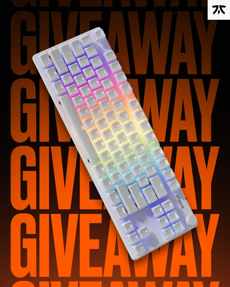 FNATIC (@fnatic) on Twitter photo We’re giving you the chance to get your hands on Boaster’s keyboard of choice, the STREAK80 LP, signed by our Valorant players! 🔥
All you have to do is:
✅Follow <a href="/FNATICGEAR/">FNATIC GEAR</a>
🔁RT this tweet
🏷️Tag a friend We’re giving you the chance to get your hands on Boaster’s keyboard of choice, the STREAK80 LP, signed by our Valorant players! 🔥
All you have to do is:
✅Follow <a href="/FNATICGEAR/">FNATIC GEAR</a>
🔁RT this tweet
🏷️Tag a friend
