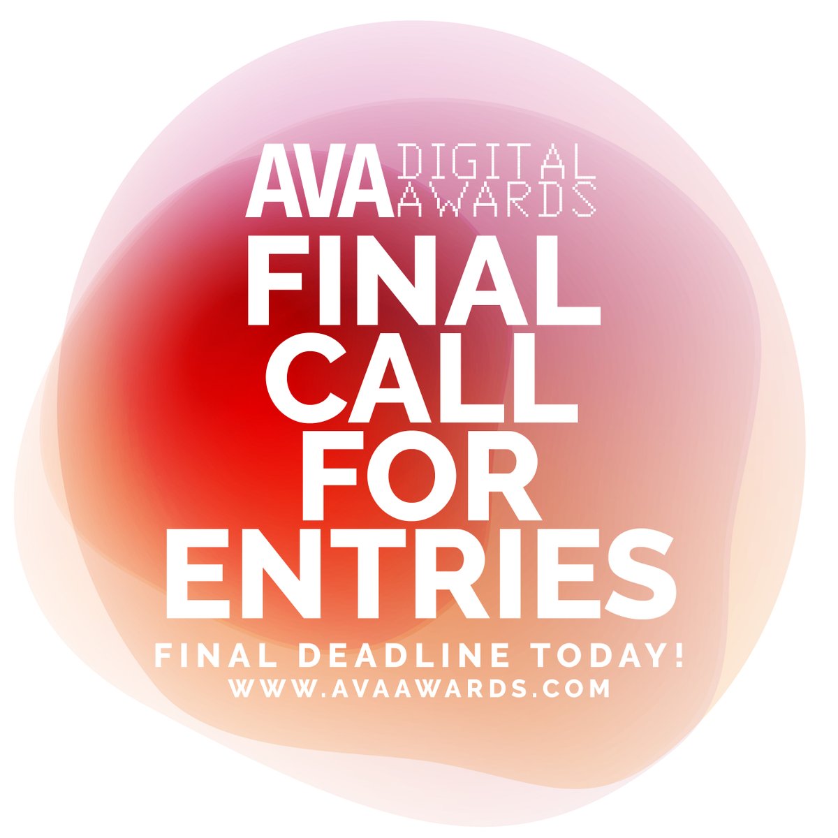 AVA Digital Awards (@ava_awards) on Twitter photo Last call! Get those submissions in by 11:59 pm tonight, January 18th, to be included in this year's competition! AVAawards.com
(Email the AVA Digital Awards team if you need a deadline extension info@avaawards.com) Last call! Get those submissions in by 11:59 pm tonight, January 18th, to be included in this year's competition! AVAawards.com
(Email the AVA Digital Awards team if you need a deadline extension info@avaawards.com)
