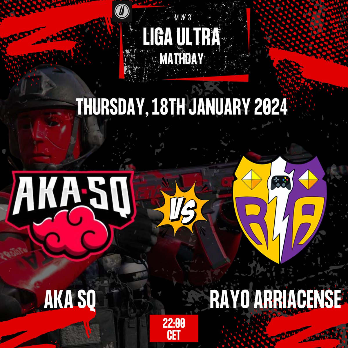 ⭐️LIGA ULTRA⭐️ #MATCHDAY 

<a href="/AKAsq_ASD/">AKAsq A.S.D</a> 🆚 <a href="/RayoArriacense/">Rayo Arriacense</a> 
⏰22:00

#MW3   #FeelUltraInstinct