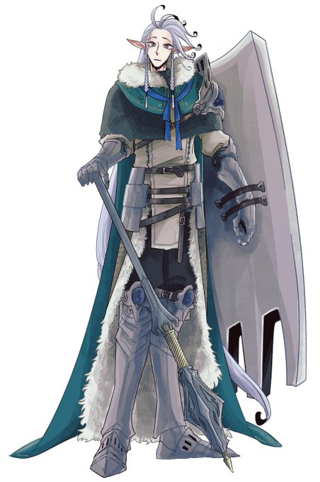 「holding shield shoulder armor」 illustration images(Latest)