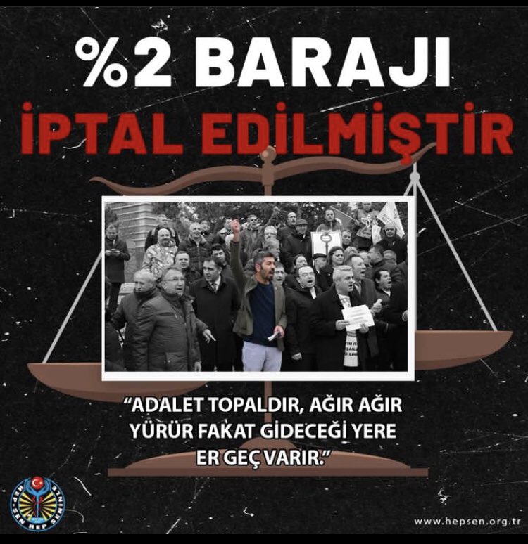 Kemal YILMAZ (@kemaly03) on Twitter photo HEPSEN tüm barikatlara rağmen büyümeye devam etmiştir. Baraj kalkanı ile kendini korumada zanneden SARI Yapılanmalara AYM gereken cevabı vermiştir. Artık söz SAHADADIR
<a href="/hepsen_izmir/">HEP-SEN® İZMİR</a> HEPSEN tüm barikatlara rağmen büyümeye devam etmiştir. Baraj kalkanı ile kendini korumada zanneden SARI Yapılanmalara AYM gereken cevabı vermiştir. Artık söz SAHADADIR
<a href="/hepsen_izmir/">HEP-SEN® İZMİR</a>