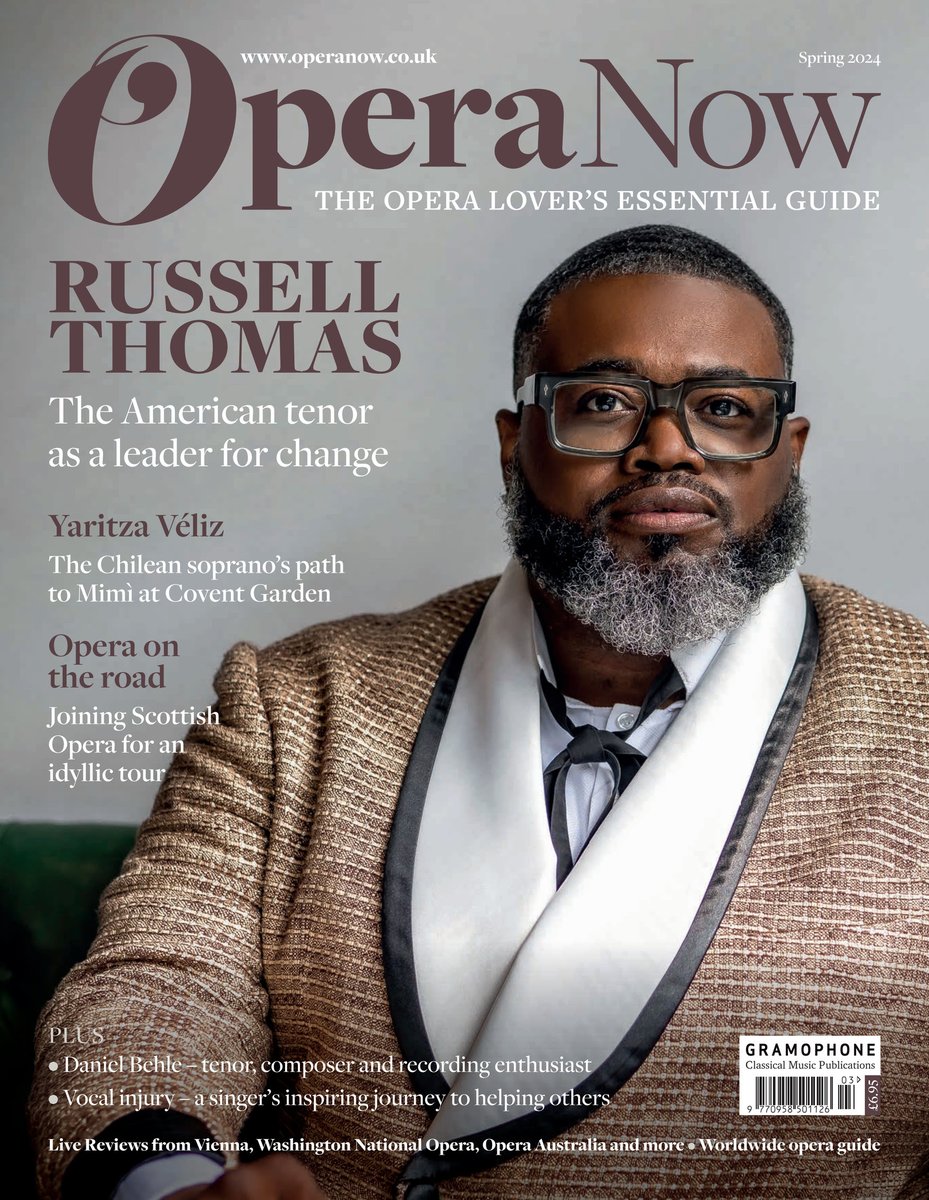 Just Russell Thomas looking fly as hell on the cover of a magazine. 😎 This is a beautiful piece about @travlingtenor's work to redefine industry norms and channel trauma into powerful art that inspires and heals. Don't miss the spring issue of @OperaNow! 📸 LaJoy Photography