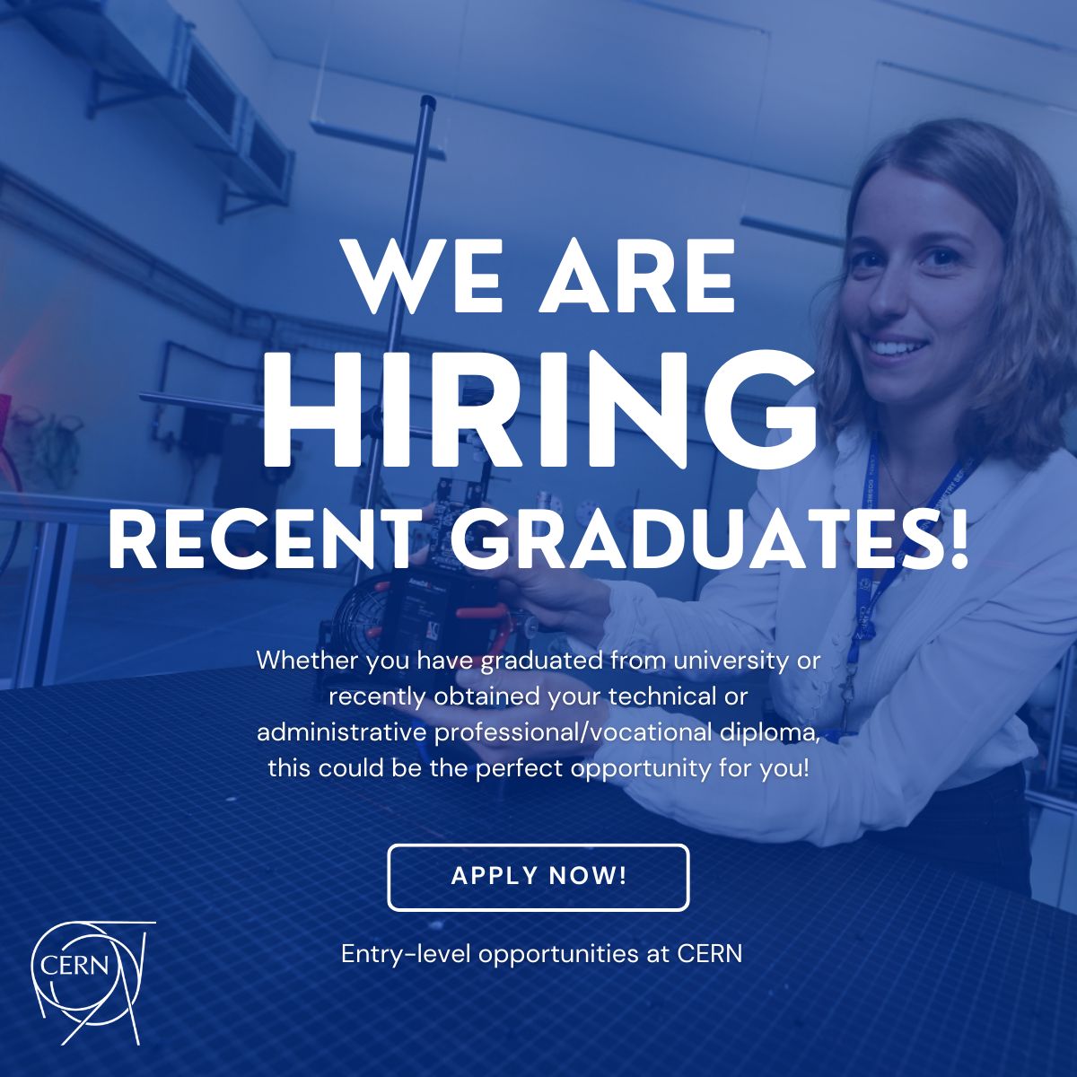 🚀 FINAL CALL! 🌍 CERN’s Early Career Professionals applications are now open!
Learn more: shorturl.at/gxyVY

Deadline: 19.01.2024.

#CERN #scienceeducation #techcareer #stem #CareerOpportunity #TakePart #opportunity #hiring #jobs #Geneva #recentgraduates #earlycareers