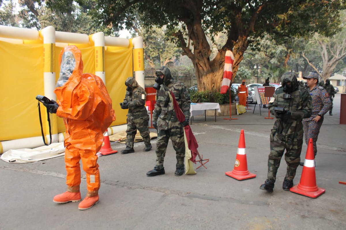 ndmaindia's tweet image. ➡️Conduct of #MockExercises fine-tuned drills and procedures, allowing for a focused exploration of challenges posed by chemical, biological, radiological, and nuclear contingencies in the country.
#CBRN
 #DisasterPreparedness