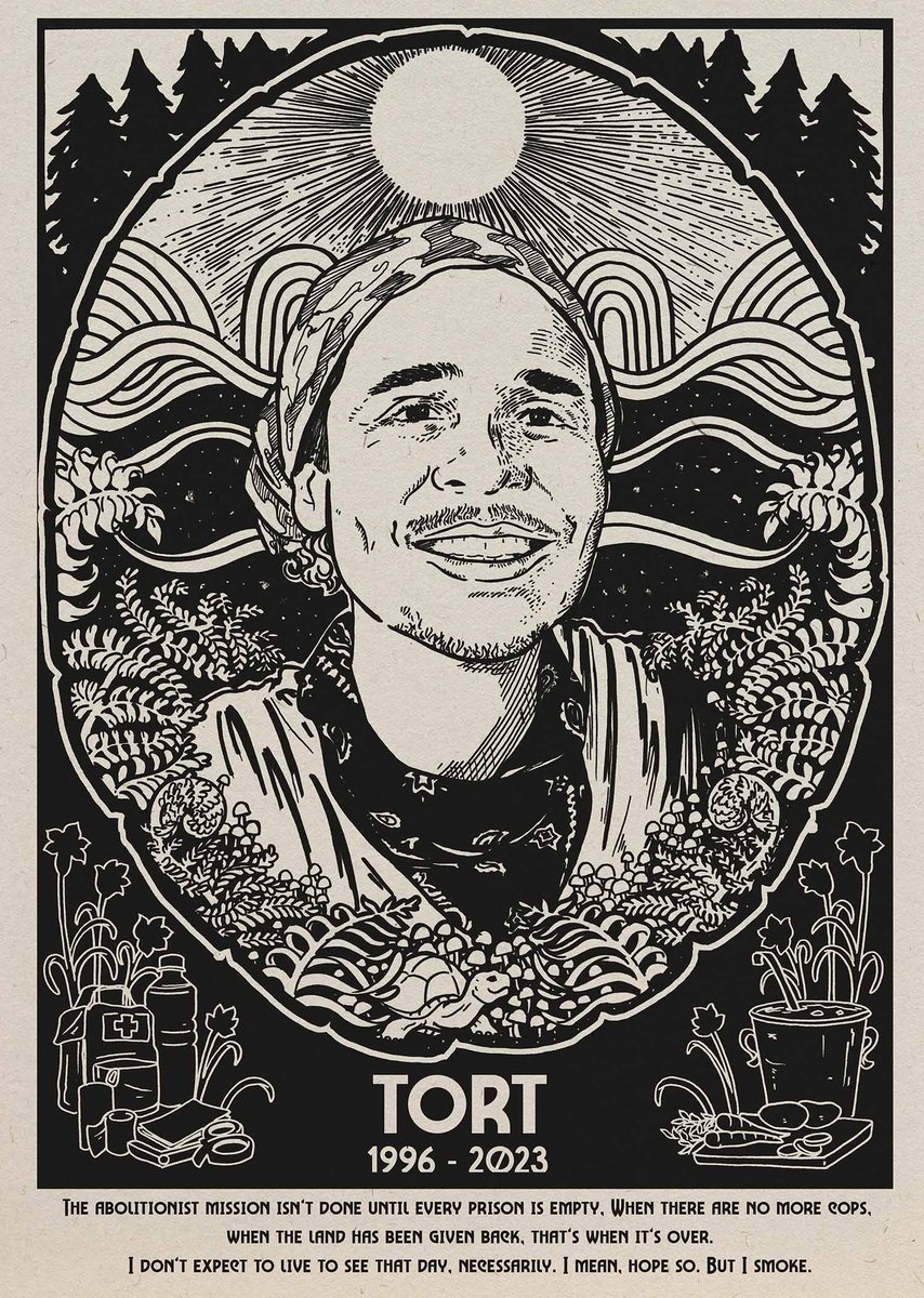 One year ago today on January 18, 2023, Tortuguita–Manuel Esteban Paez Terán–was murdered by Atlanta cops. In honor of Tort and to #StopCopCity, support the Atlanta Solidarity Fund @ATLSolFund if you can atlsolidarity.org. Art by @NOBonzo via @Justseeds