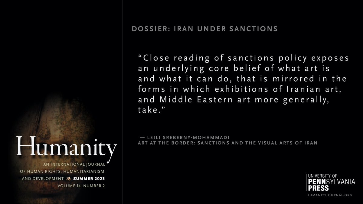 Art at the Border: Sanctions and the Visual Arts of Iran Leili Sreberny-Mohammadi