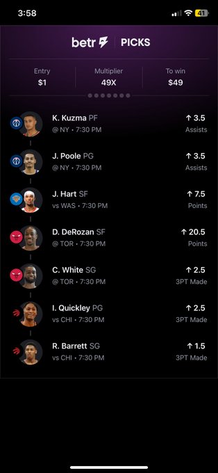 We cashing out today I also got CPN Guide for sell $25 today  Hit my DM  #betr  #PrizePick #underdog<a href="/tag/nba"class="tags"><span>#nba</span></a><a href="/tag/cpn"class="tags"><span>#cpn</span></a><a href="/tag/prizepick"class="tags"><span>#prizepick</span></a><a href="/tag/underdog"class="tags"><span>#underdog</span></a><a href="/tag/betr"class="tags"><span>#betr</span></a>