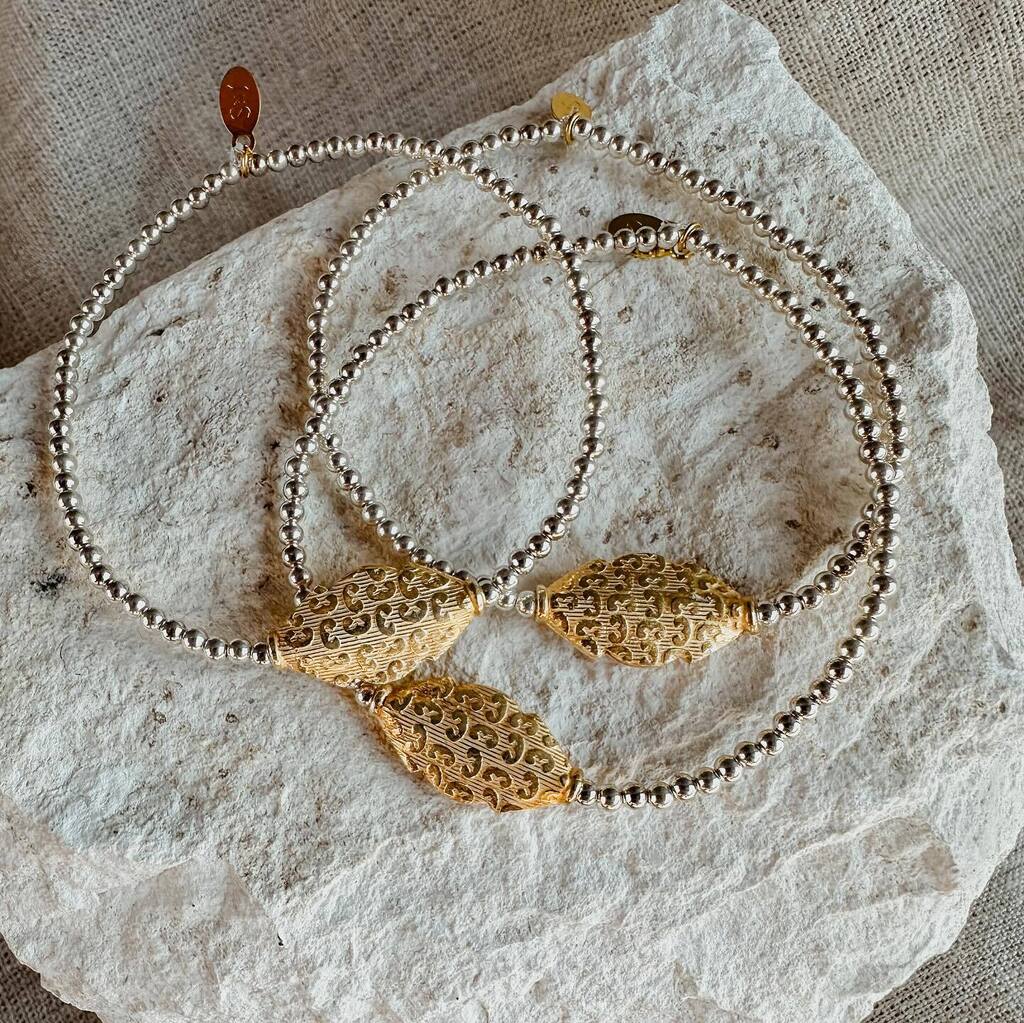 JugarNspice's tweet image. ⭐️ NEW ⭐️

Meet the Eset Bracelet.
Vermeil gold charm set with sterling silver beads.
Each are handmade, and stretch to fit.
They play well with others, so stack’em up! 😊

#JugarNspice #stackablebracelets #handmadebracelet #vermeilgoldjewelry #vermeilgold instagr.am/p/C2QbwA-Jvep/