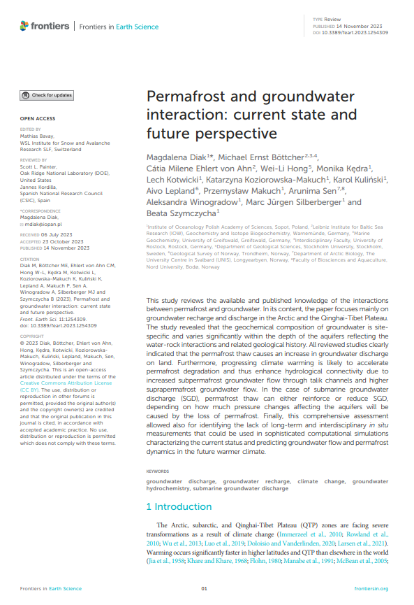 ArcticSgd's tweet photo. Magdalena Diak published an article in Frontiers in Earth Science.
https://t.co/n6zgALrCFN #NCN #spitsbergen  #womeninscience #science #wodypodziemne #ilovescience #oceanliteracy 
#arctic #arktyka #submarinegroundwaterdischarge #Sopot @ncn_gov_pl @EEANorwayGrants https://t.co/WNNF6CZ2Kd