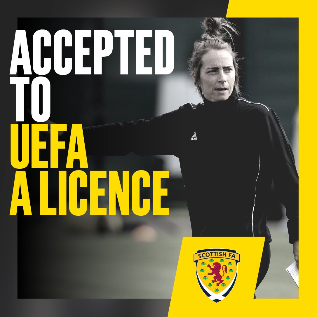 Delighted to be accepted onto the UEFA A licence next step on the ladder looking forward to getting started next month! #ScottishFACoachEd
