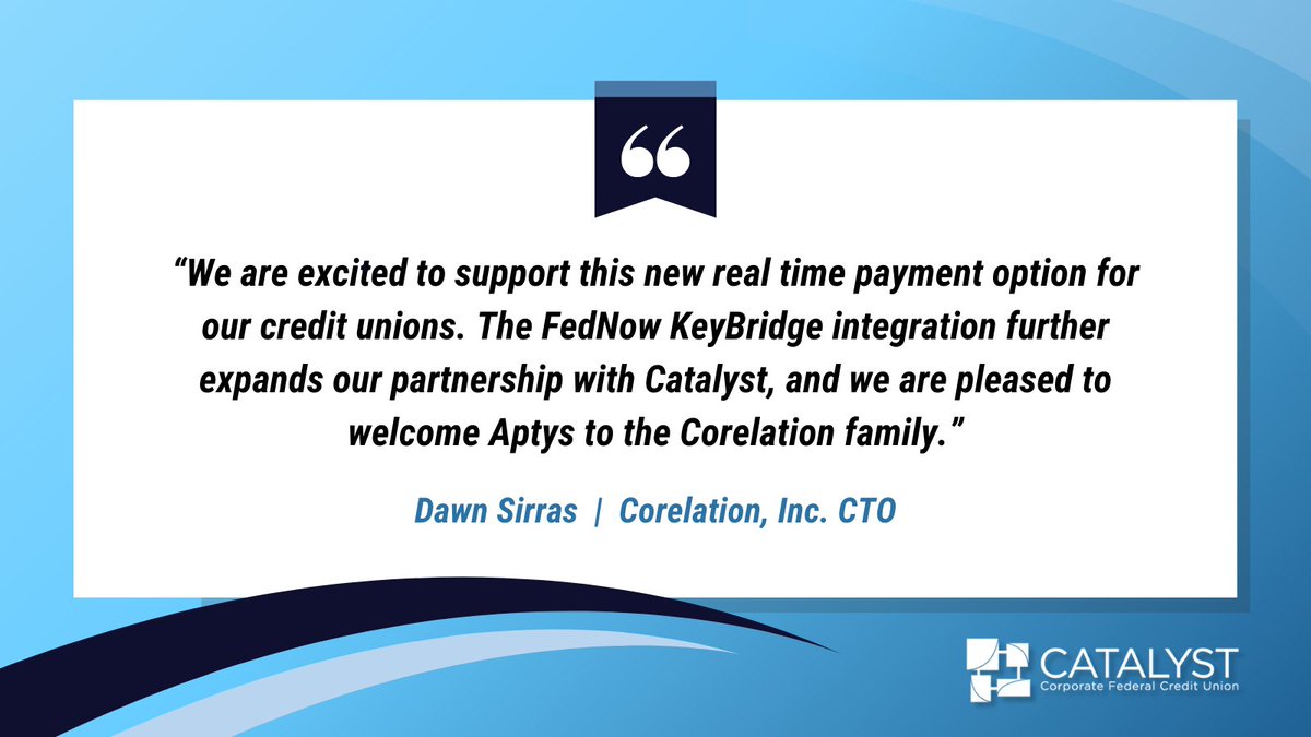 catalystcorpfcu's tweet image. Catalyst onboards first @CorelationInc user, Industrial Credit Union, to the FedNow Service. Learn more: bit.ly/3SmeqvS #FedNow #Corelation #coreprocessor