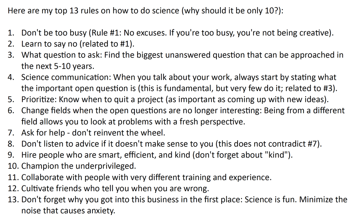 I wrote down my rules on how to Science. I hope you find it useful!