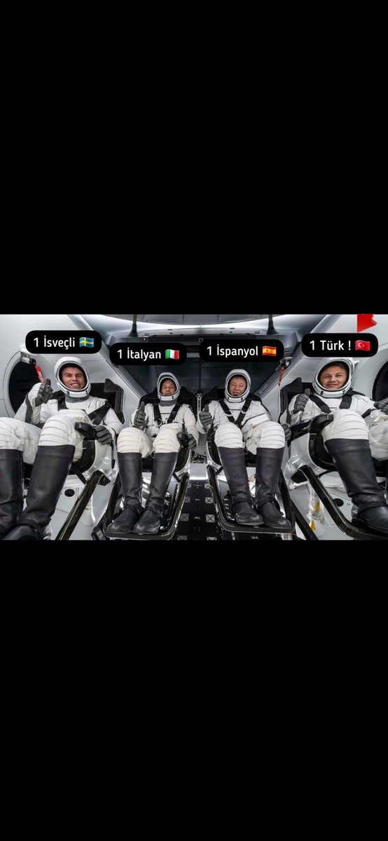 esrabahce's tweet photo. Uzaya çıkan ilk Türk kökenli kişi Andriyan Nikolayev ama ilk çıkan MERSİN’li de  Alper Gezeravcıdır 👍 @TURKastro  #UzayaÇıkıyoruz #AlperGezeravcı https://t.co/EFAxd6thqN