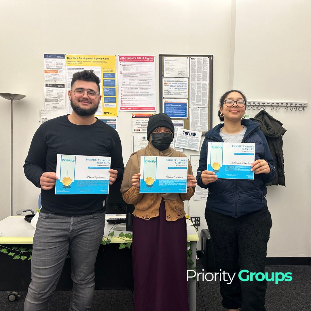 Congratulations, Takiah, David, and Alanna! Your dedication during the internship at Priority Groups shines bright. Wishing you continued success and a rewarding journey ahead!

#priroitygroups #PG #interns #intern2024