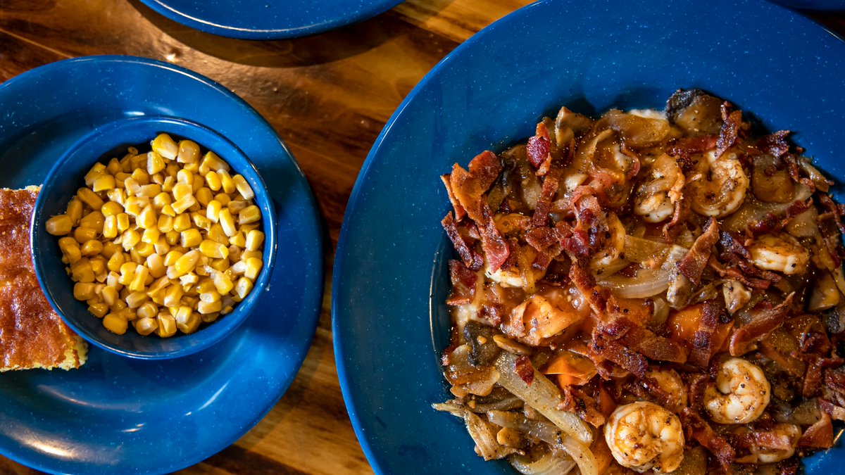 Want a pro-tip? Get our smoked yellow corn as your side with the Shrimp &amp; Grits and add some to the bowl! 😉 #yourewelcome