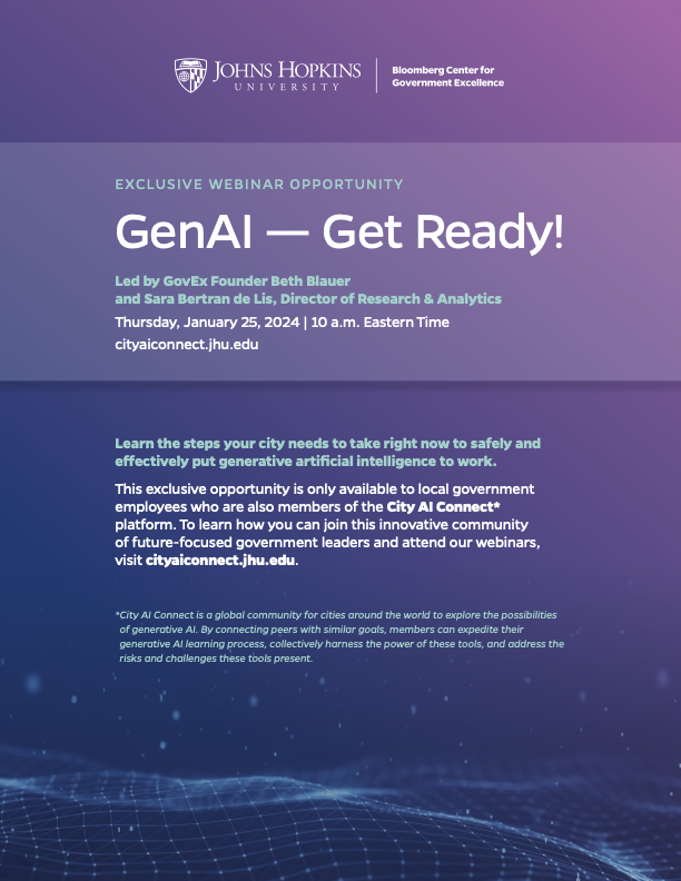 Bloomberg Center for Government Excellence tweet media