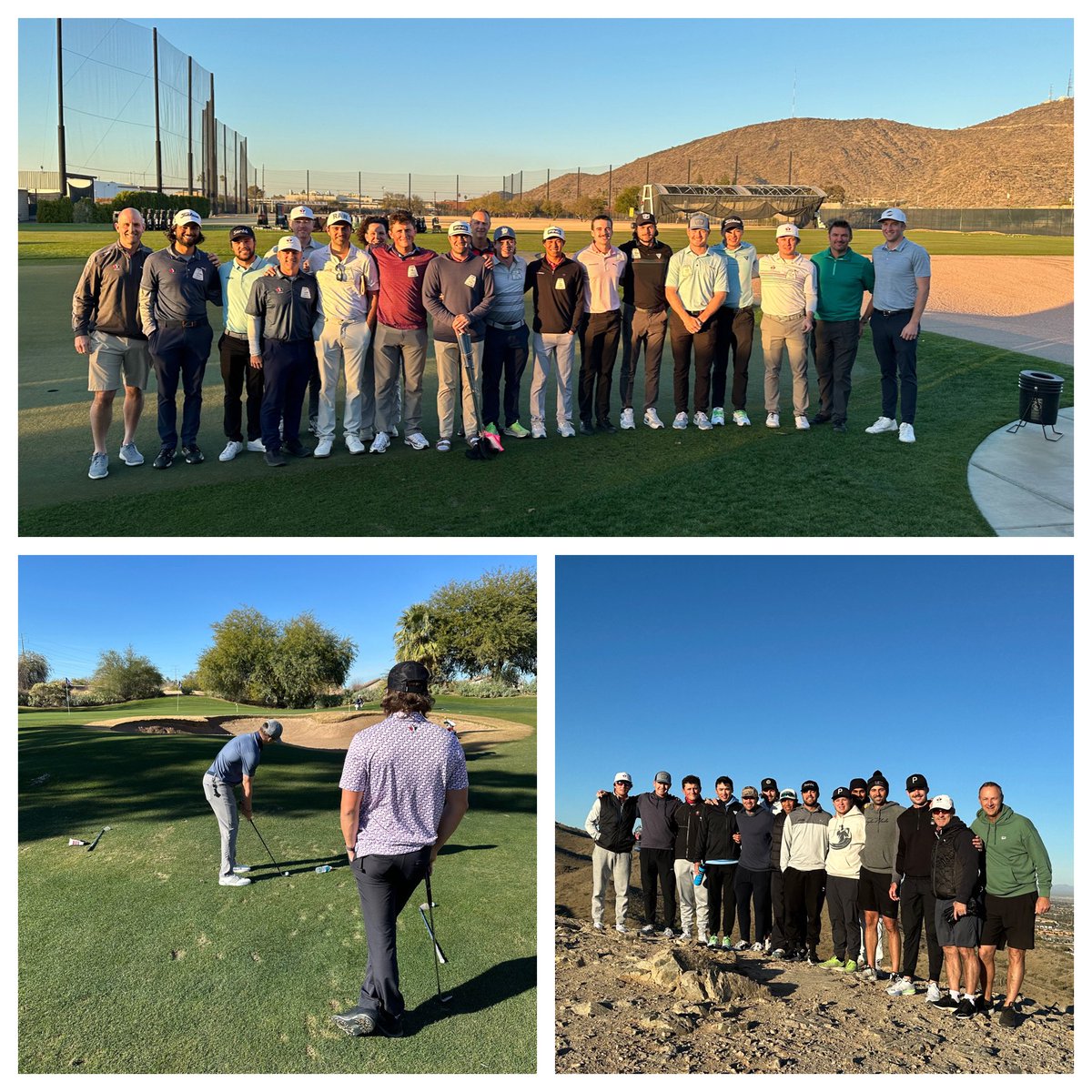Pro team training camp going well <a href="/GolfCanada/">Golf Canada</a>. Trip to <a href="/PingTour/">PING GOLF</a> HQ for research seminar 🙏🏻, mental health hike, LOTS of practice / challenges.  🐉