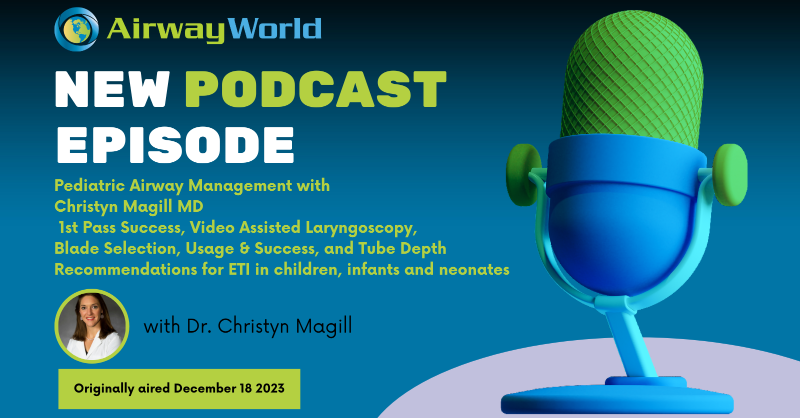 ICYMI – Catch Dr. Christyn Magill & the Airway Research Update for the latest in pediatric airway management, including first pass success in ETI, pediatric video assisted laryngoscopy in the ED, tube depth recommendations & more! Listen through your favorite podcast provider!