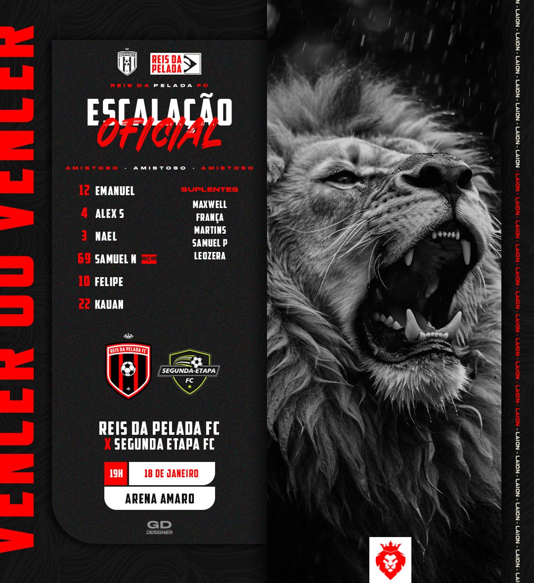 Reisdapeladaof's tweet photo. IV INICIAIS DO LAION! 🦁 https://t.co/Dw5Omkiogp